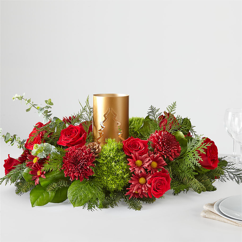 Toast the Season Centerpiece – Hurst Florist, Callahan FL