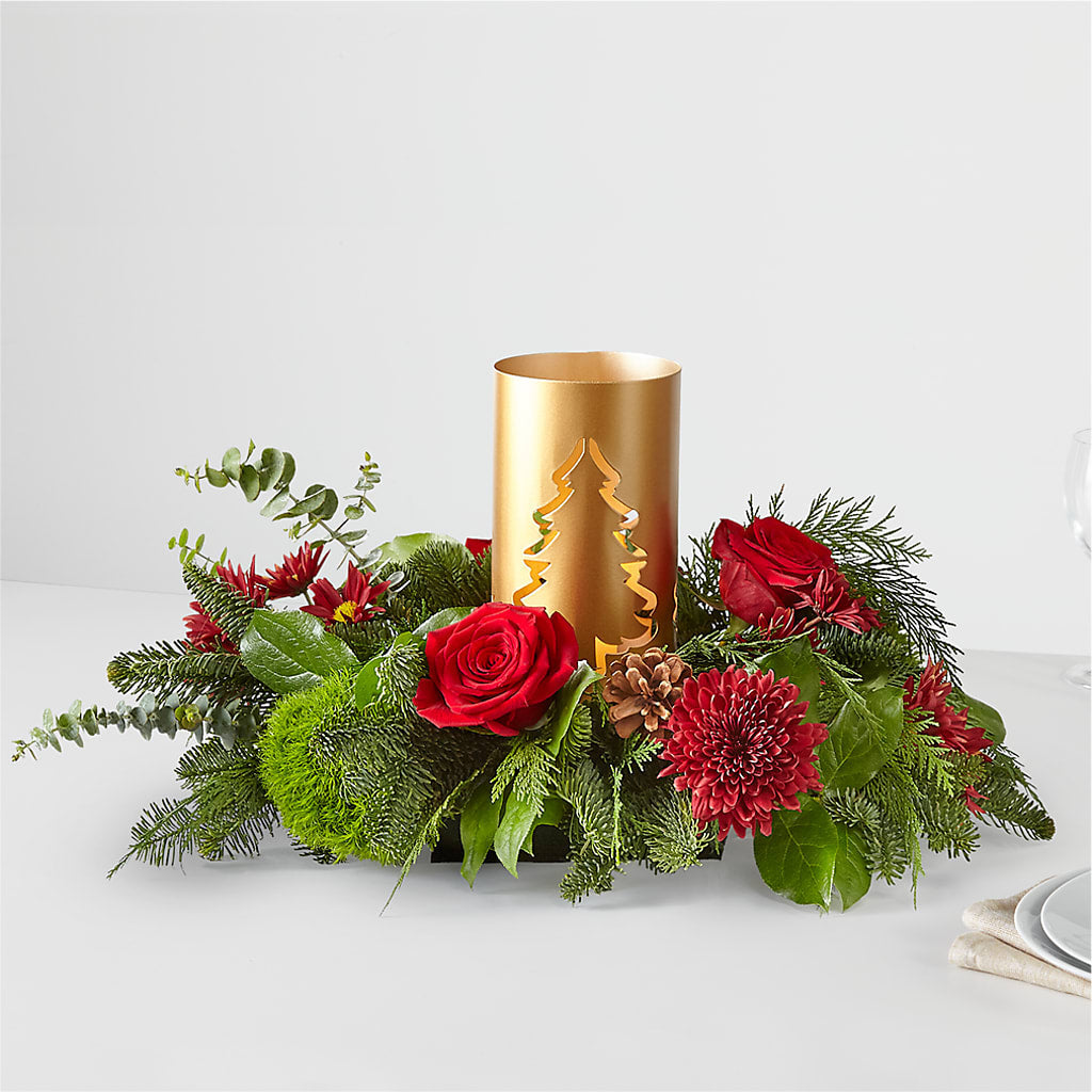 Toast the Season Centerpiece – Hurst Florist, Callahan FL