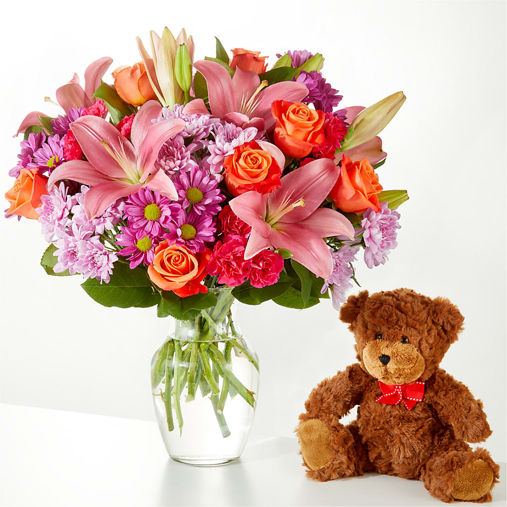 One and Only Bouquet and Bear Bundle – Hurst Florist, Callahan FL