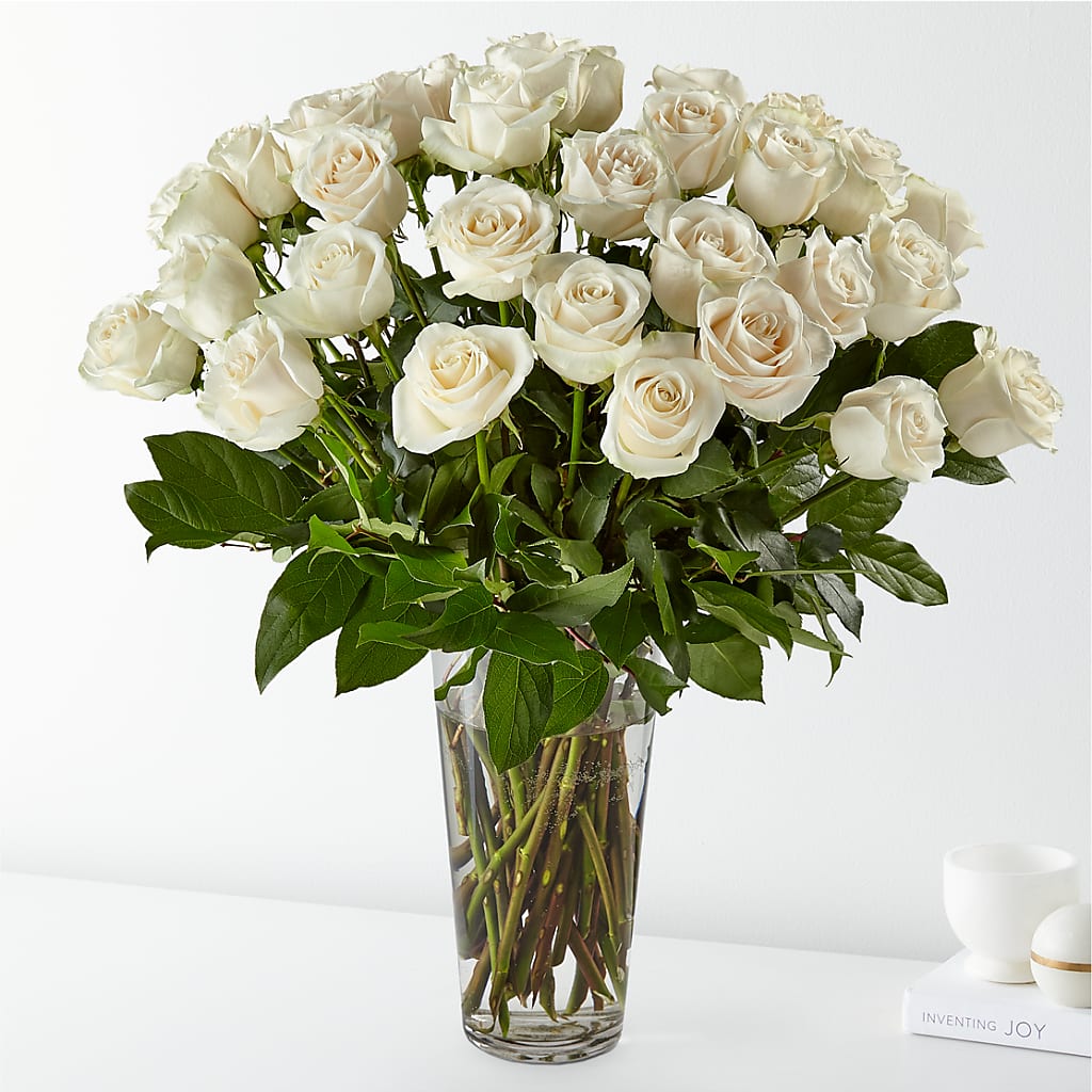 Long Stem White Rose Bouquet – Hurst Florist, Callahan FL