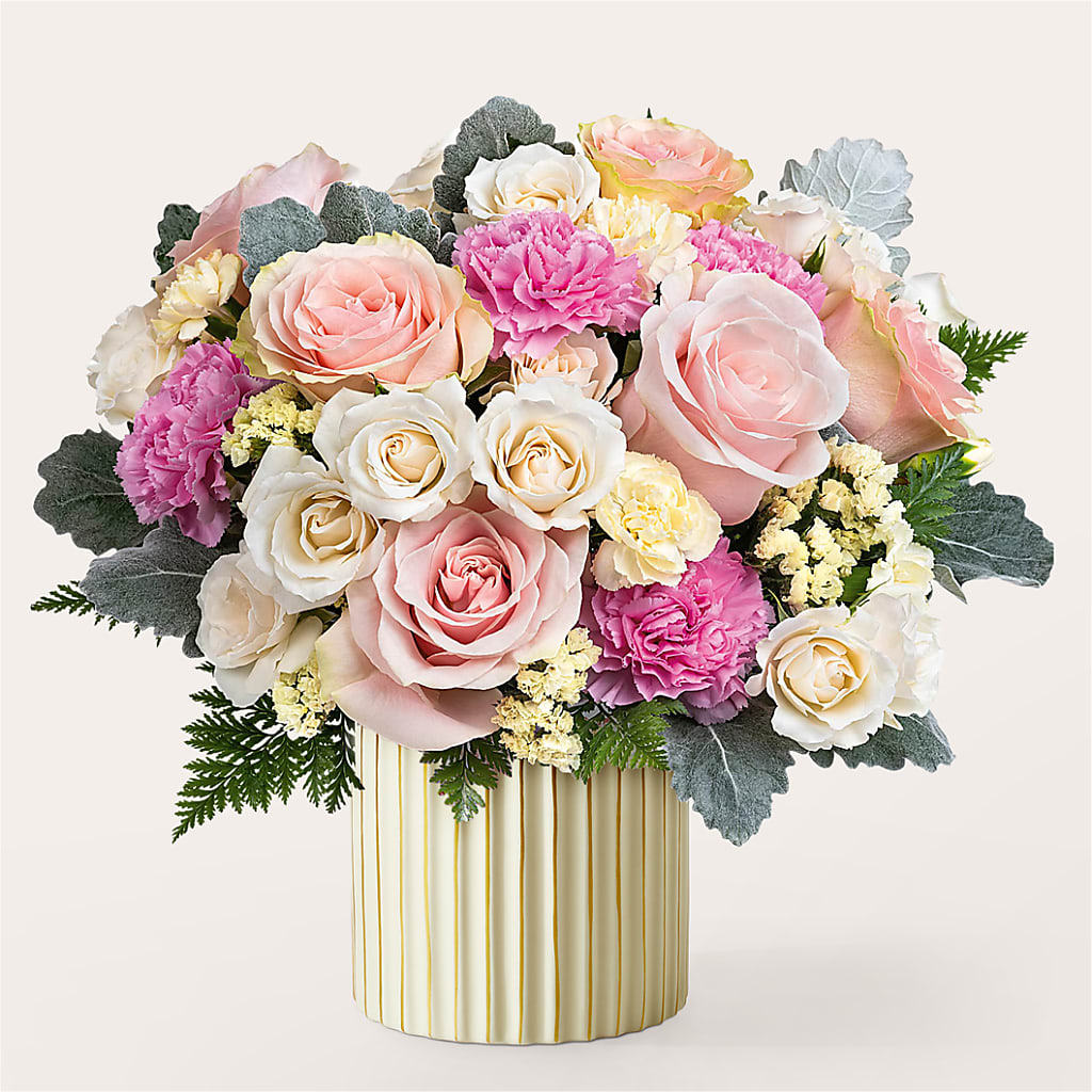 Blissful Moments Bouquet with Ivory Vase – Hurst Florist, Callahan FL