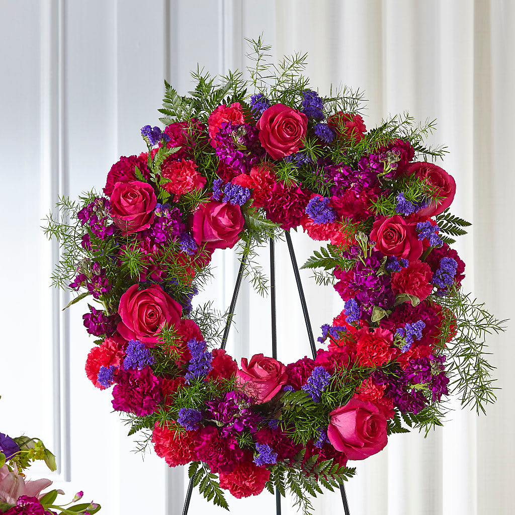 Calming Colors Wreath – Hurst Florist, Callahan FL