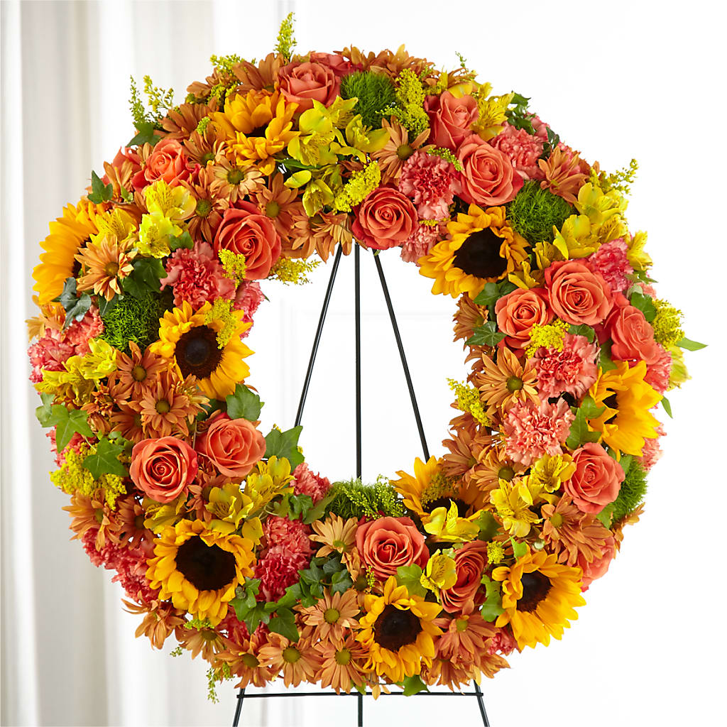 Autumnal Memories Wreath (Standard) – Hurst Florist, Callahan FL
