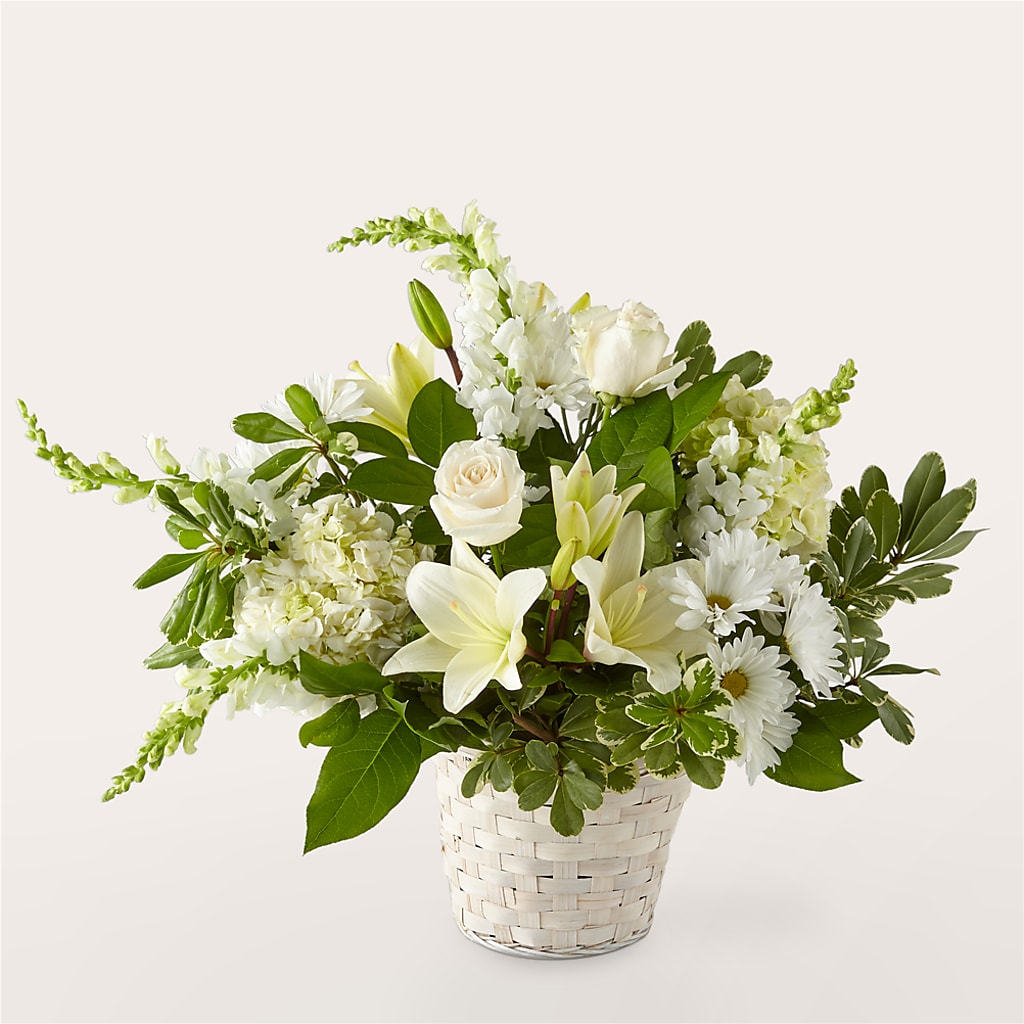 Ivory Elegance Floral Basket – Hurst Florist, Callahan FL