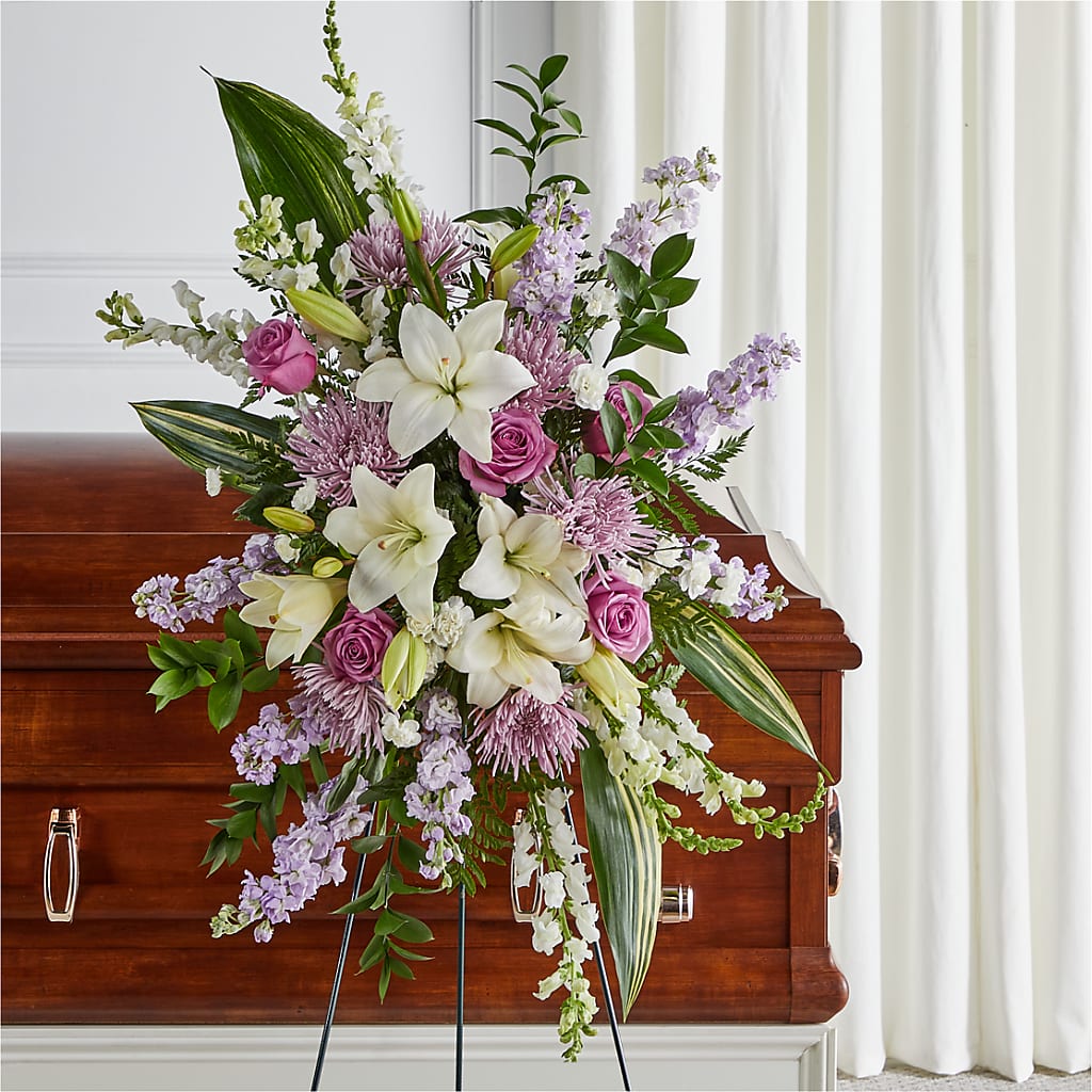 Grateful Hearts Standing Spray – Hurst Florist, Callahan FL