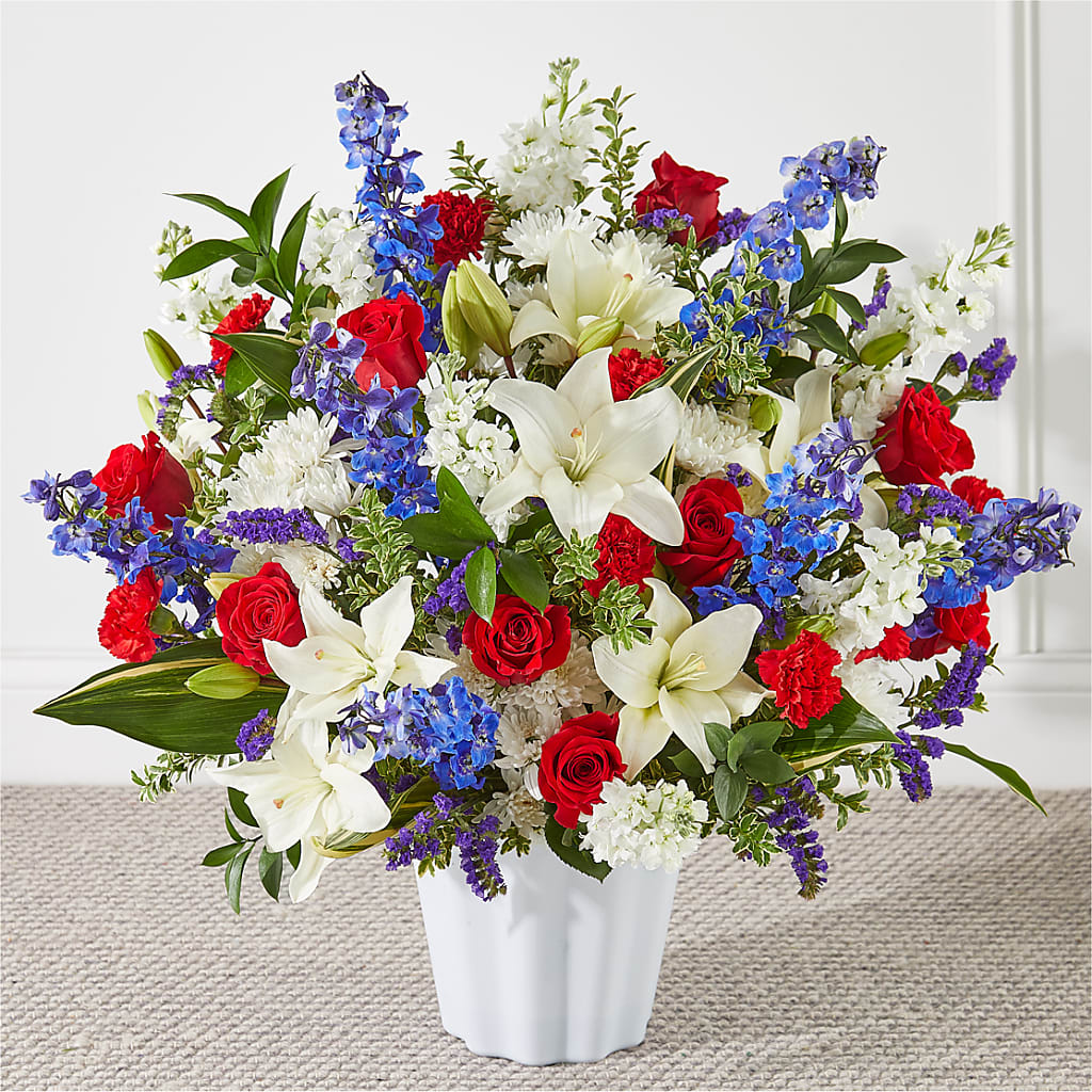 Consoled Floor Basket – Hurst Florist, Callahan FL