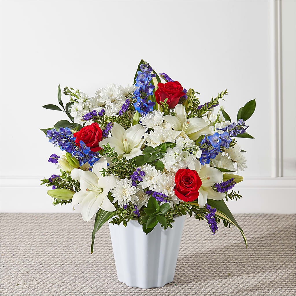 Consoled Floor Basket – Hurst Florist, Callahan FL