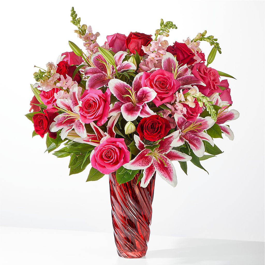 Always You Bouquet with Luxe Swirl Vase – Hurst Florist, Callahan FL