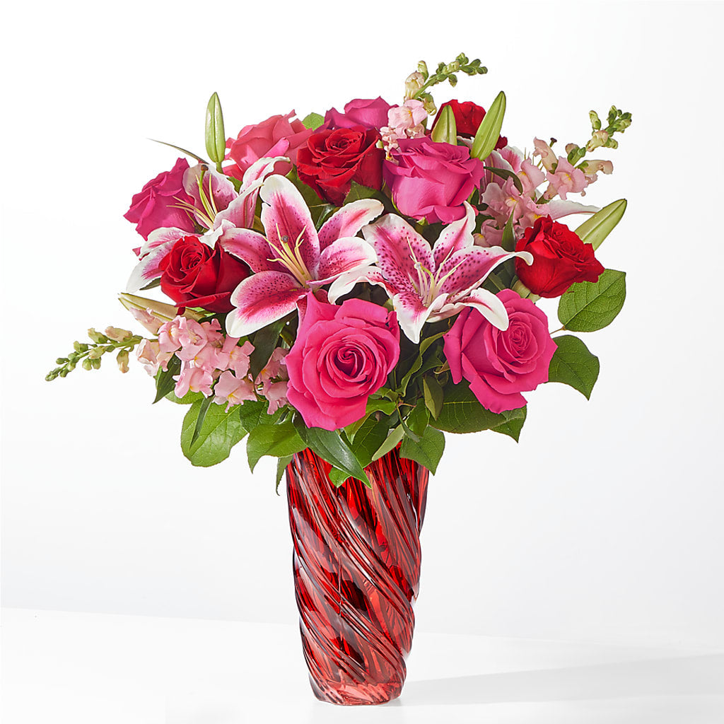 Always You Bouquet with Luxe Swirl Vase – Hurst Florist, Callahan FL