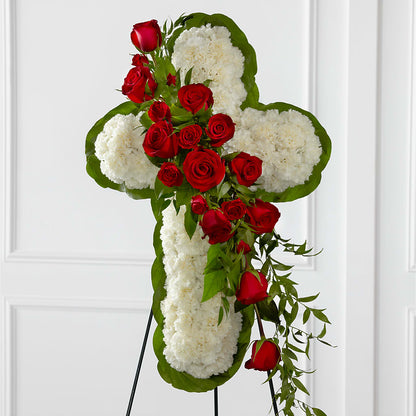 Floral Cross Easel –  Hurst Florist, Callahan FL