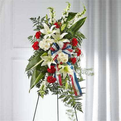 Stars of Life Standing Spray –  Hurst Florist, Callahan FL