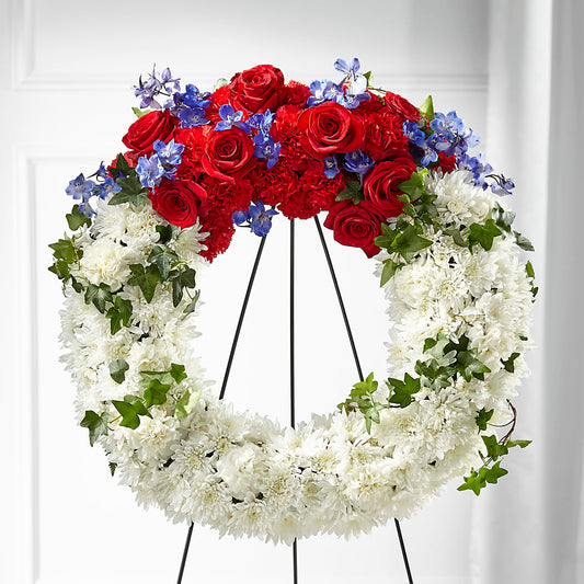Patriotic Passion Wreath –  Hurst Florist, Callahan FL