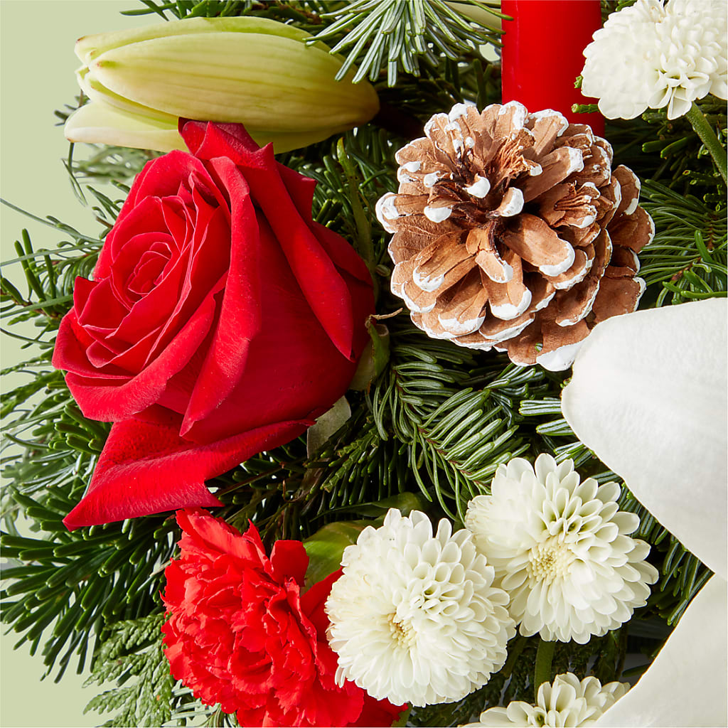 Seasonal Festivities Centerpiece –  Hurst Florist, Callahan FL