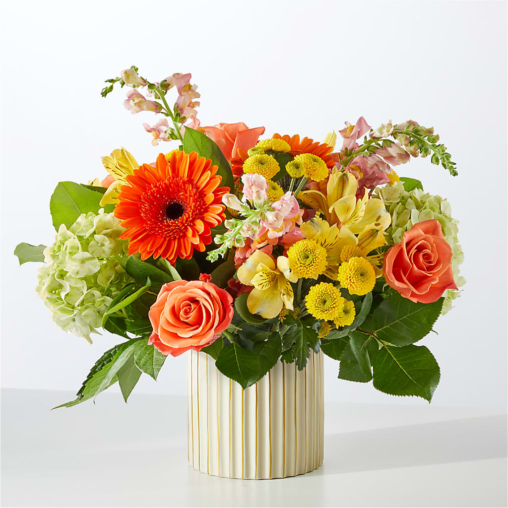 Autumn Sunshine Bouquet with Ivory Vase –  Hurst Florist, Callahan FL