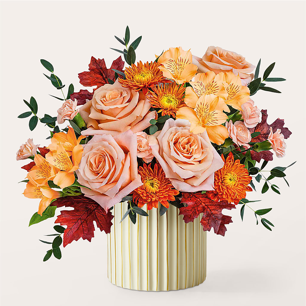 Spiced Latte Bouquet with Ivory Vase –  Hurst Florist, Callahan FL