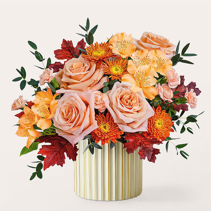 Spiced Latte Bouquet with Ivory Vase –  Hurst Florist, Callahan FL