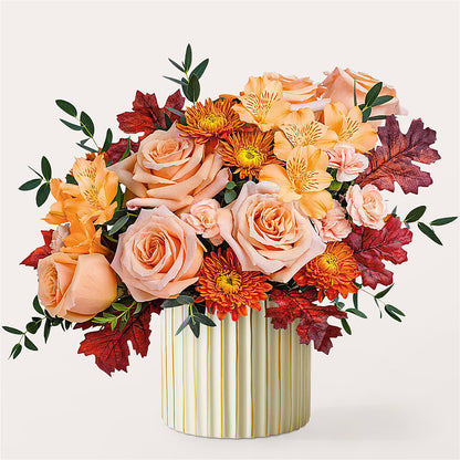Spiced Latte Bouquet with Ivory Vase –  Hurst Florist, Callahan FL