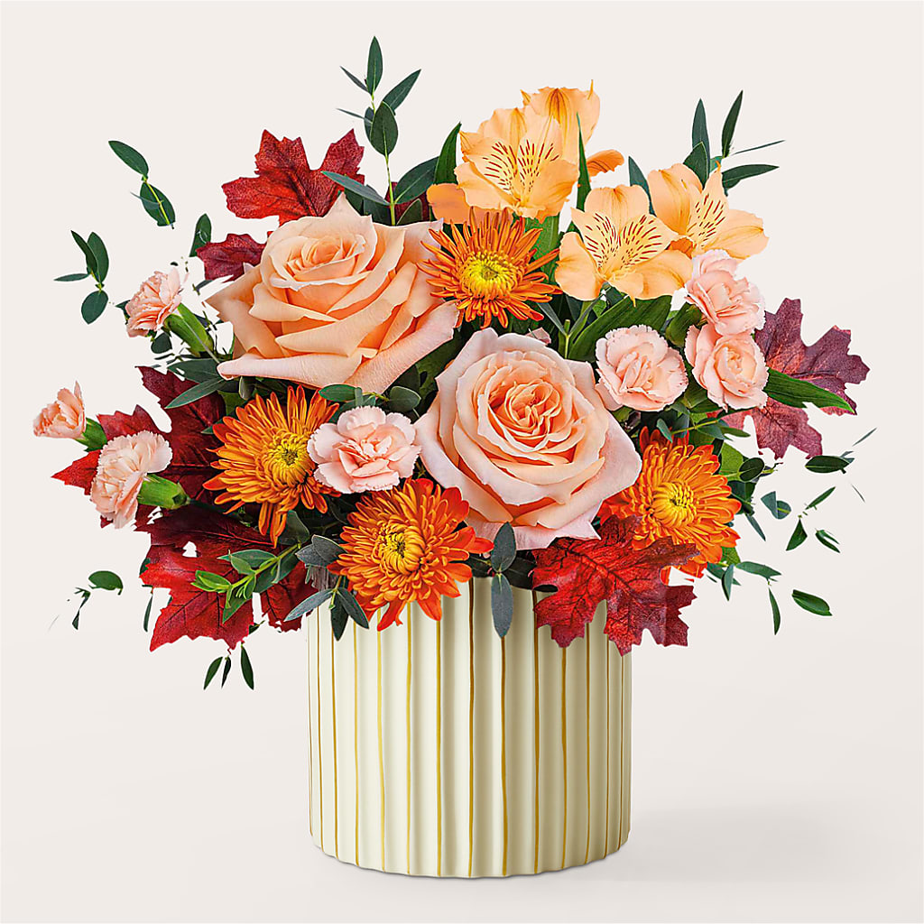Spiced Latte Bouquet with Ivory Vase –  Hurst Florist, Callahan FL