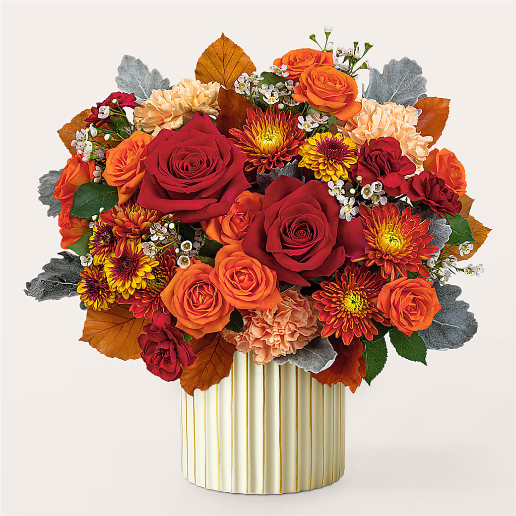 Merlot Bouquet with Ivory Vase –  Hurst Florist, Callahan FL