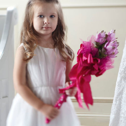 Sparkle Pink Flower Girl Bouquet –  Hurst Florist, Callahan FL